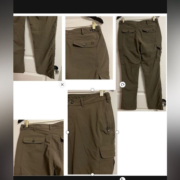 SET of 2 Pairs of Clothing Arts Pocket Proof Travel Pants in Green/khaki sz 8 - Picture 9 of 16